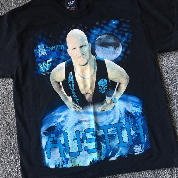 Vintage Stone Cold Austin Shirt WWF - Picture 1 of 6